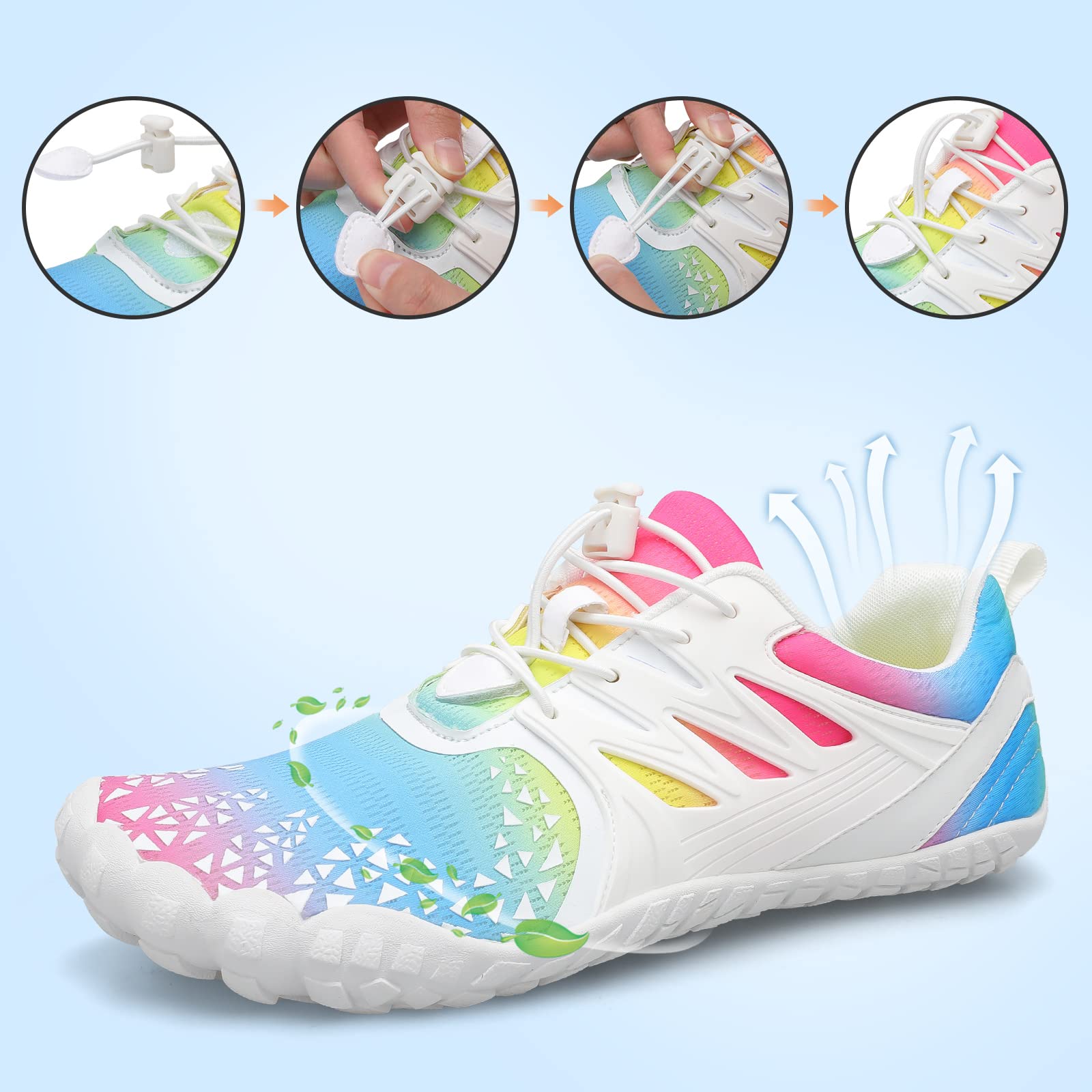 L-RUN Barefoot Water Shoes Women Mens Aqua Sock Athletic Hiking Water Sports Shoes for Swim Beach Pool Sand Diving Walking - Image 5