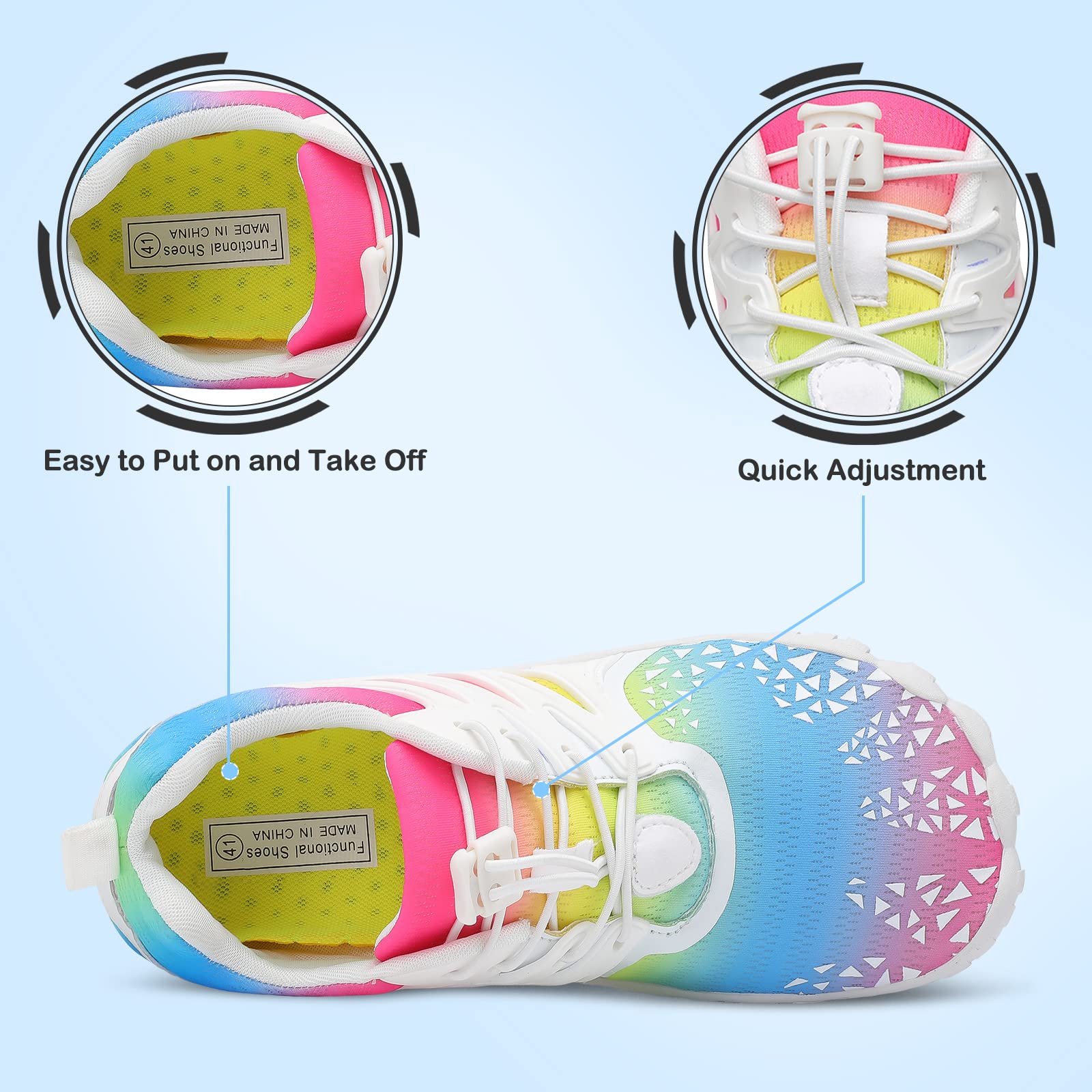 L-RUN Barefoot Water Shoes Women Mens Aqua Sock Athletic Hiking Water Sports Shoes for Swim Beach Pool Sand Diving Walking - Image 6