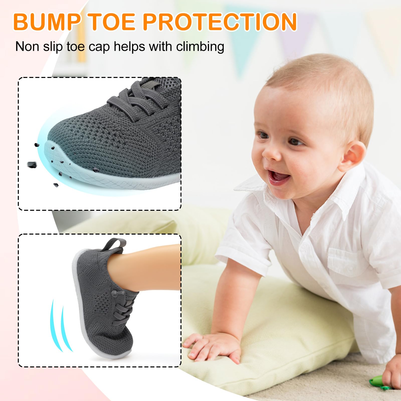 L-RUN Toddler Barefoot Boys Girls Tennis Shoes Wide Summer School Walking Sneakers Baby First Walking Shoes - Image 5