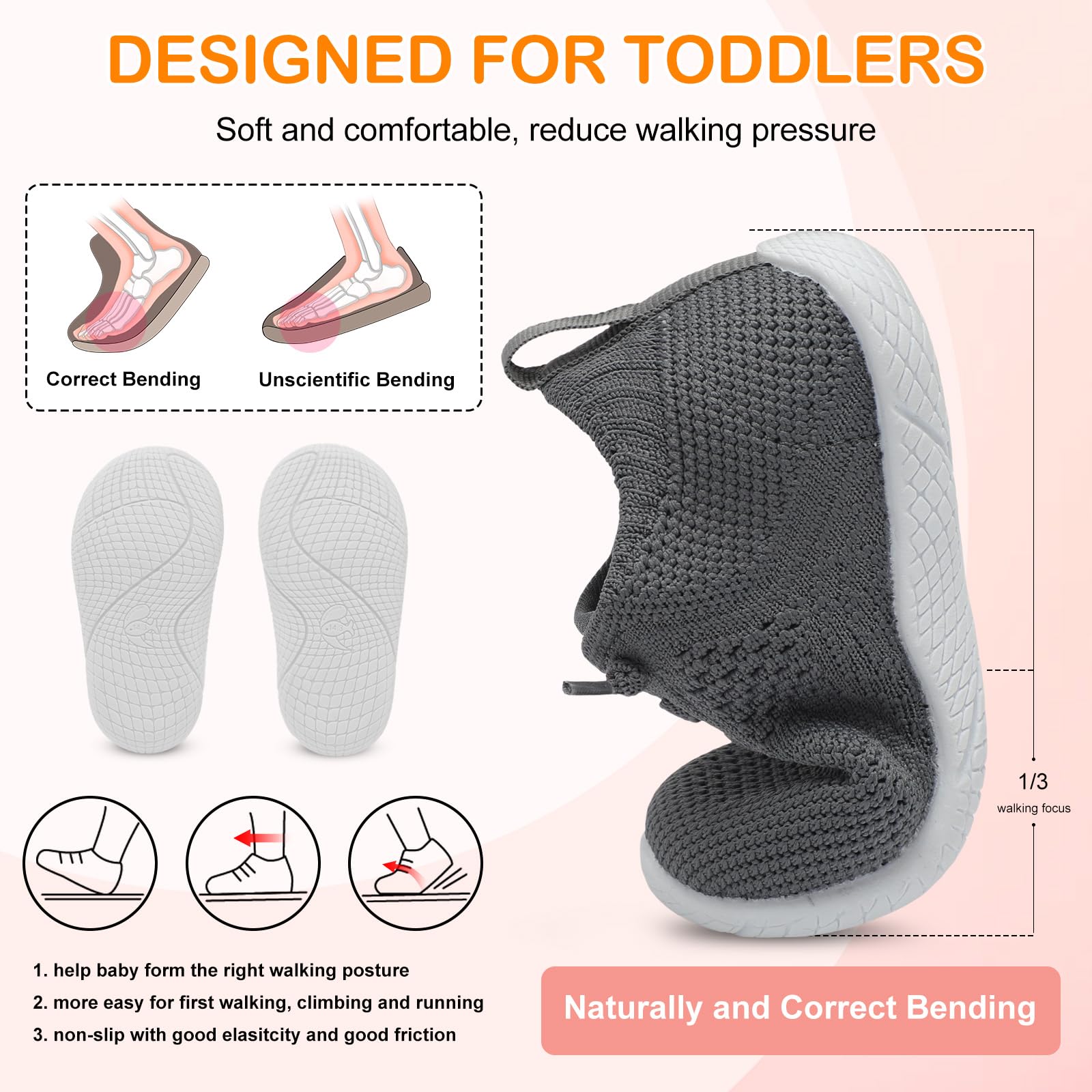 L-RUN Toddler Barefoot Boys Girls Tennis Shoes Wide Summer School Walking Sneakers Baby First Walking Shoes - Image 6