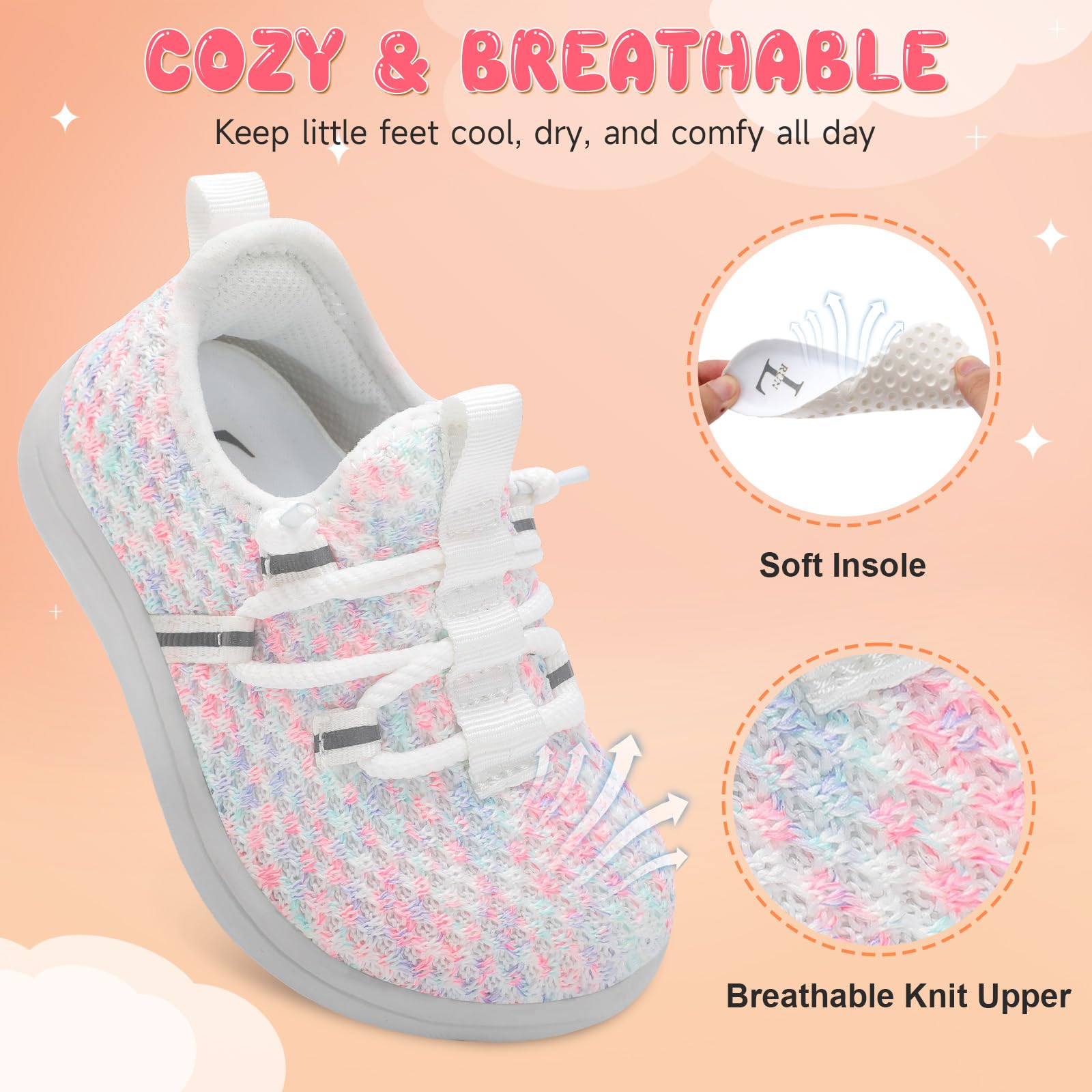 L-RUN Toddler Shoes Barefoot Boys Girls Wide Walking Shoes Kids Zero Drop Minimalist Slip on Tennis Sneakers Outdoor - Image 5