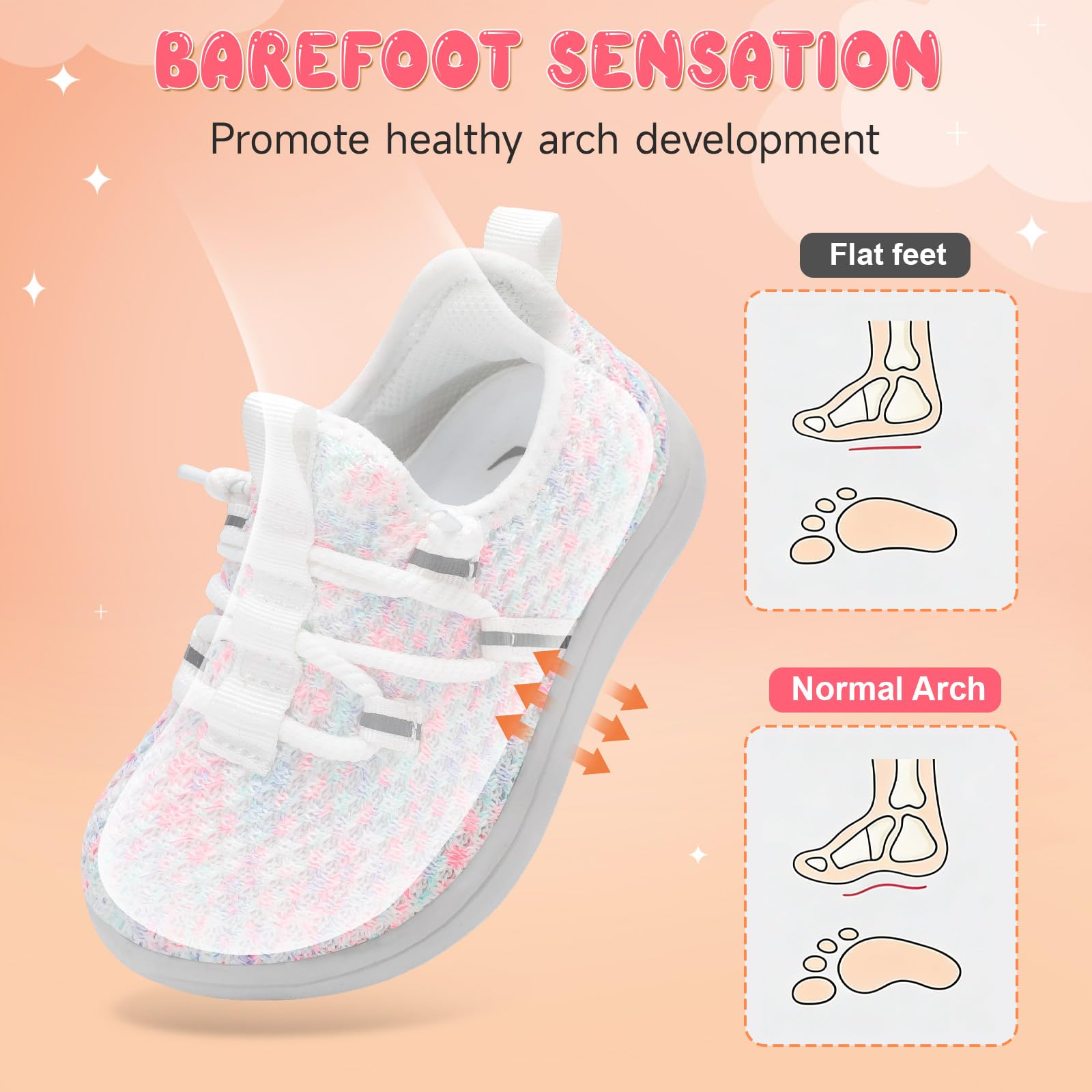 L-RUN Toddler Shoes Barefoot Boys Girls Wide Walking Shoes Kids Zero Drop Minimalist Slip on Tennis Sneakers Outdoor - Image 6