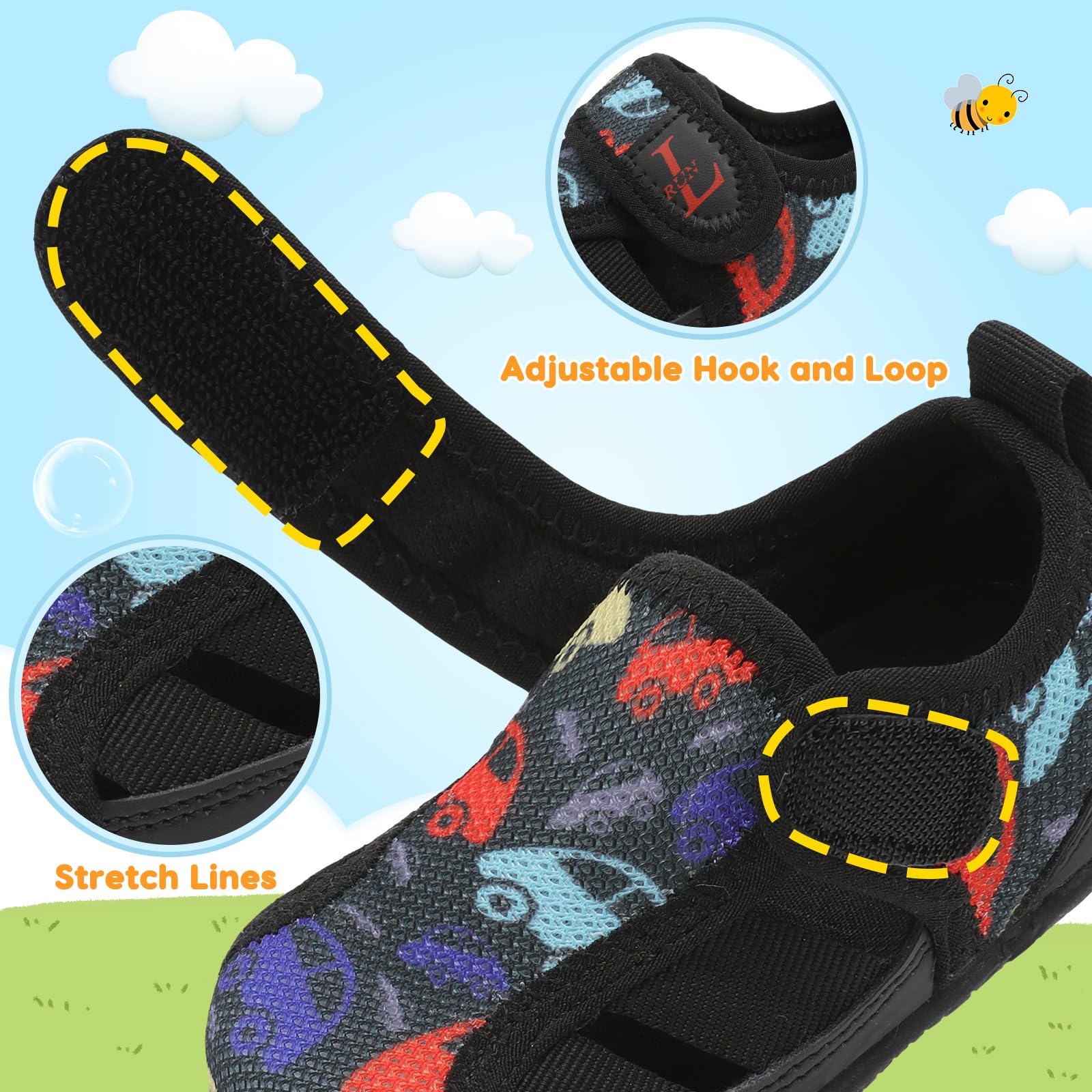 L-RUN Toddler Shoes Barefoot Kids Sneakers Wide Minimalist Boys Girls Summer Footwear for Indoor Outdoor Walking Running - Image 4