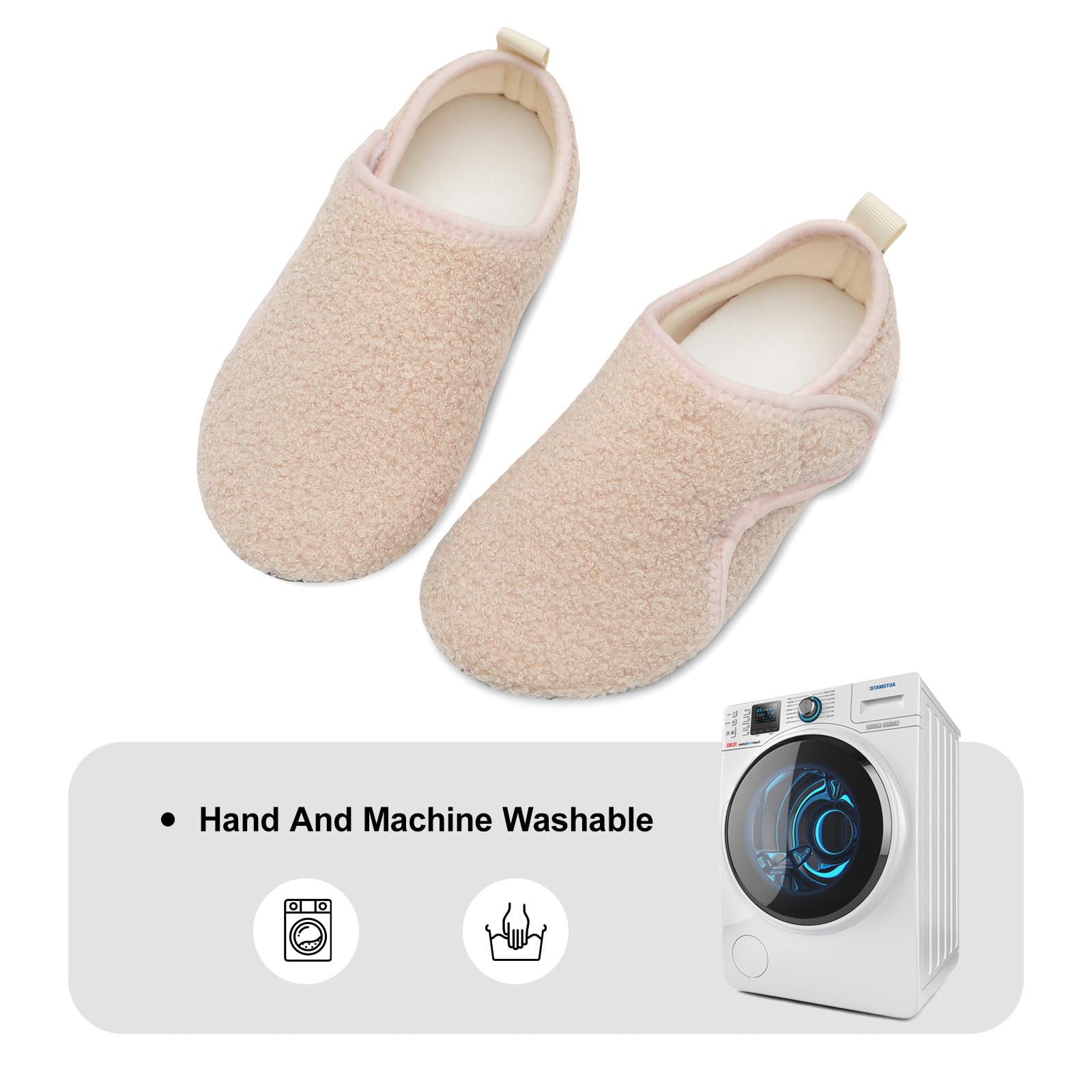 L-RUN Womens Mens House Slippers Indoor Home Shoes Warm Barefoot Slippers Outdoor House Shoes Anti-slip - Image 3