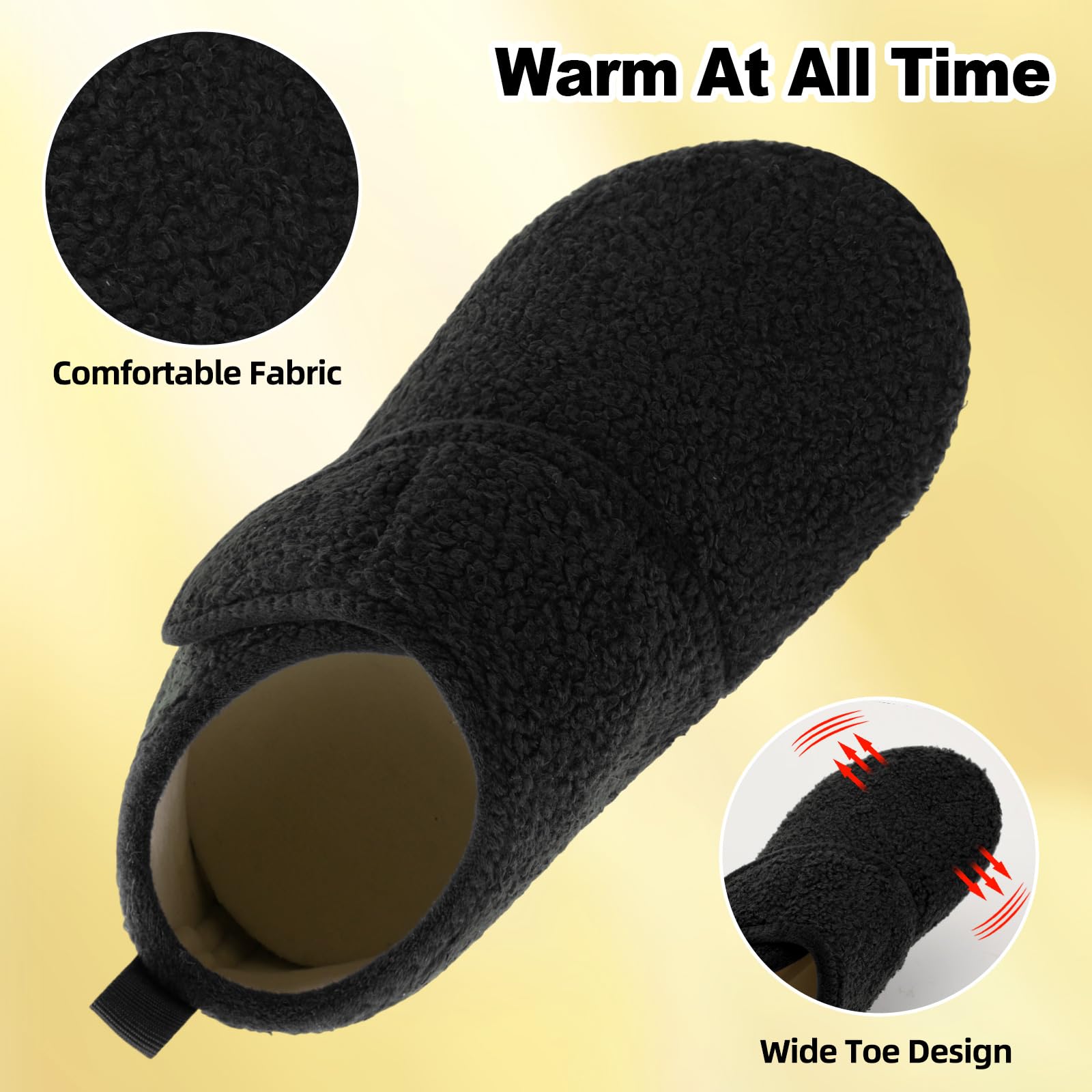 L-RUN Womens Mens House Slippers Non-Slip Warm Booties Slippers for Indoor and Outdoor Lighweight House Shoes Washable - Image 3